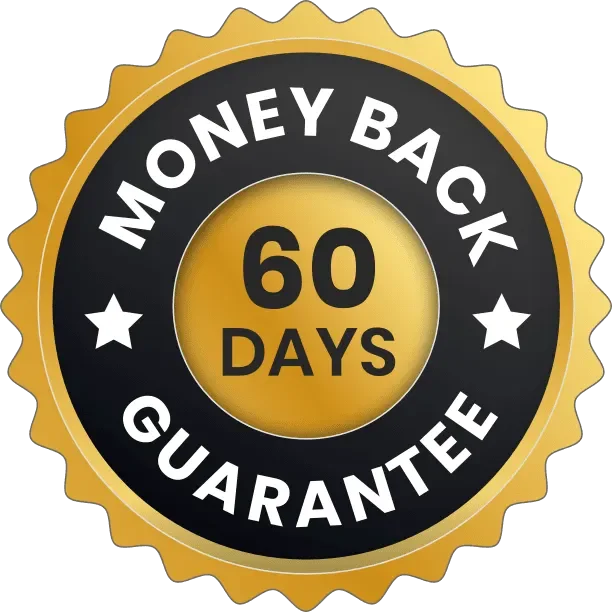 PrimeBiome 60 days Money Back Guarantee badge